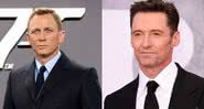 Montagem mostrando Daniel Craig (à esq) e Hugh Jackman (à dir) - Getty Images