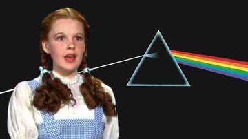 Montagem mostrando Dorothy e imagem da capa do disco "Dark Side of the Moon" - Divulgação/ Pink Floyd / Warner Bros