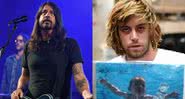 O músico Dave Grohl e Spencer Elden segurando o disco 'Nevermind', respectivamente - Getty Images/Divulgação/Youtube/John Chapple