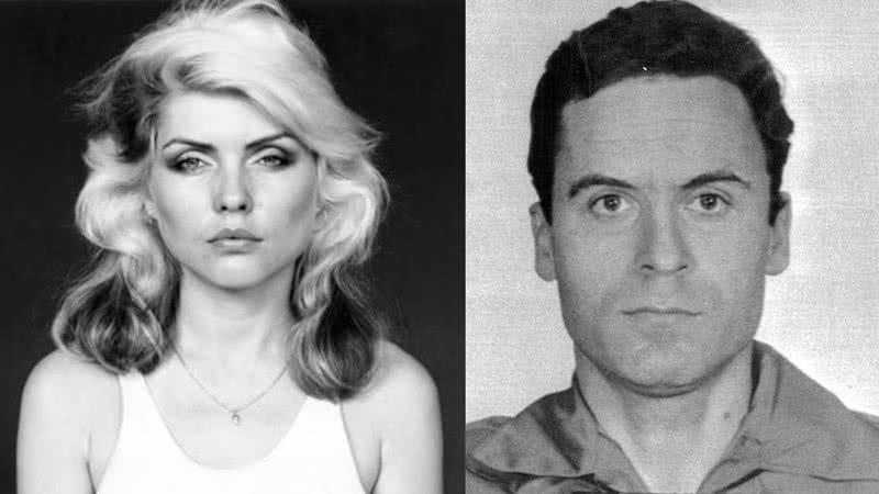 Debbie Harry (esq.) e Ted Bundy (dir.) em montagem - Wikimedia Commons / National Portrait Gallery (esq.) / Florida Department of Corrections (dir.)