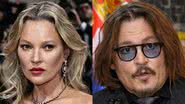 A modelo Kate Moss e o ator Johnny Depp - Getty Images