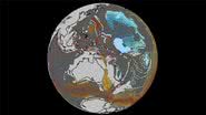Reconstrução da antiga megaplaca tectônica - Reprodução / Suzanna van de Lagemaat / Utrecht University