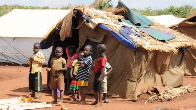 Fotografia de abrigo em Cabo Delgado - Divulgação / DW