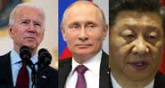 Montagem com Joe Biden, Vladimir Putin e Xi Jiping - Divulgação