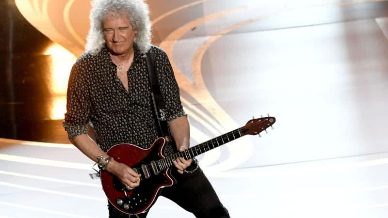 Fotografia de Brian May em apresentação de 2019 - Getty Images