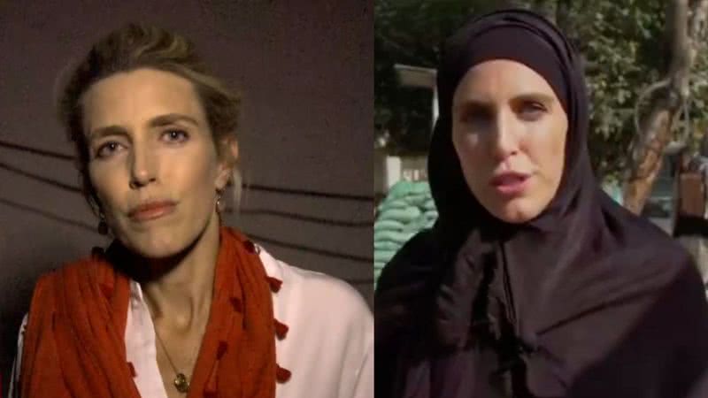 Clarissa Ward antes e depois do Talibã conquistar o governo afegão - Divulgação / CNN