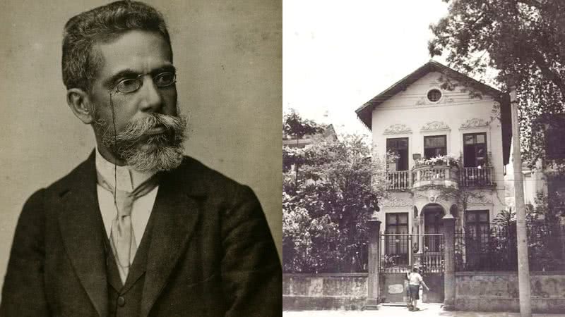 Machado de Assis e a casa onde viveu - Domínio público / Fundação Biblioteca Nacional / Arquivo Nacional