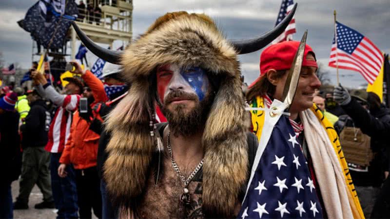 O xamã durante ataque ao Capitólio - Getty Images