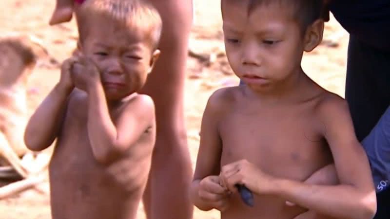 Crianças Yanomami - Divulgação / vídeo / TV Globo