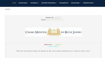 Tela inicial do site da Câmara Municipal do Rio - Divulgação / G1