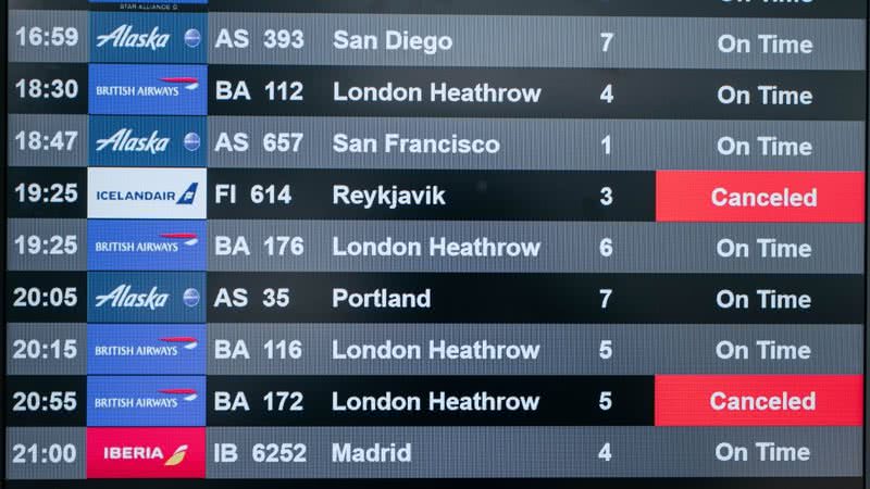 Voos são cancelados - Getty Images