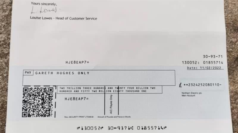 Correspondência recebida pelo britânico - Divulgação / Twitter