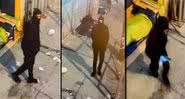 Nas imagens, homem mascarado que teria atirado nos moradores de rua - Divulgação / NYPD