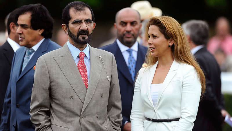 Mohammed bin Rashid al Maktoum ao lado da princesa Haya - Getty Images