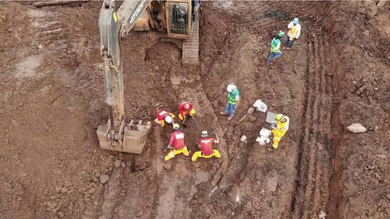 Equipe de bombeiros durante buscas em Brumadinho - Divulgação / Corpo de Bombeiros