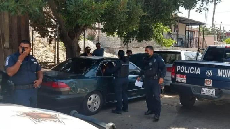 Policiais no local da ocorrência - Divulgação / Polícia de Tijuana