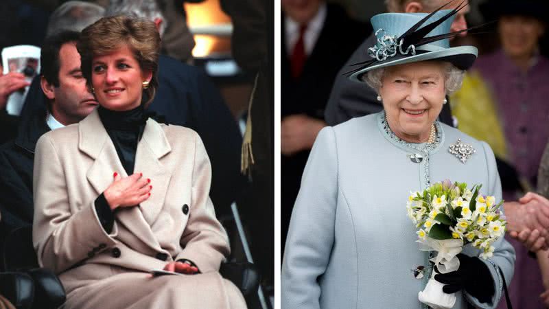 Princesa Diana e a rainha Elizabeth II - Getty Images