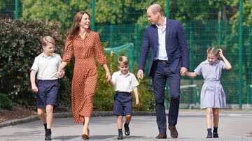 Príncipe William, Kate Middleton e seus três filhos - Getty Images