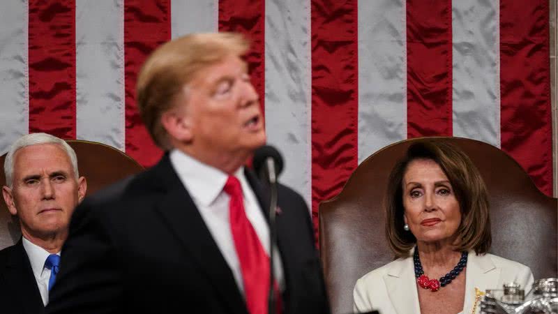 Donald Trump e Nancy Pelosi - Getty Images