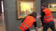 Ativistas jogam purê de batata em quadro de Monet - Divulgação / Redes sociais