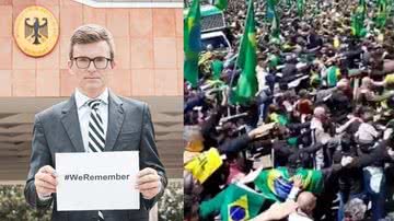 O embaixador Heiko Thoms criticou gesto nazista em manifestação - Reprodução/Redes sociais