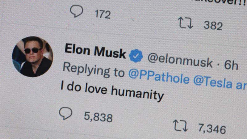 Post de Elon Musk no Twitter - Getty Images