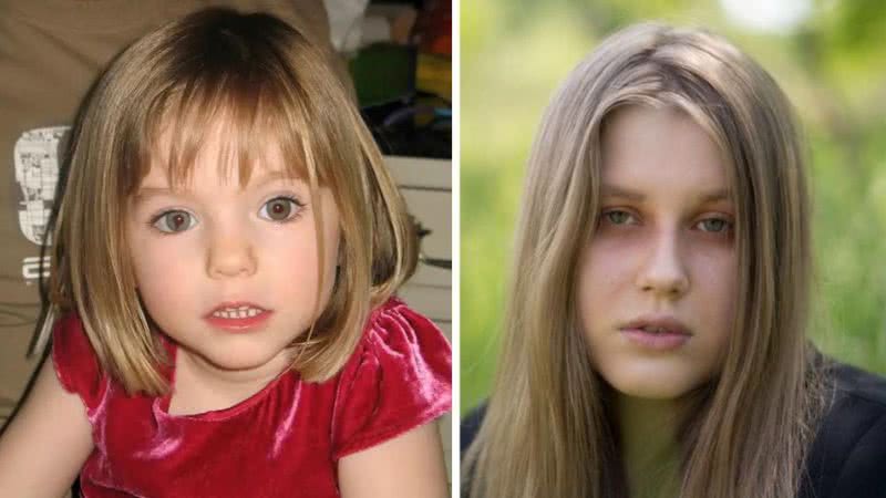 A garotinha Madeleine McCann e a jovem que afirma ser ela - Divulgação