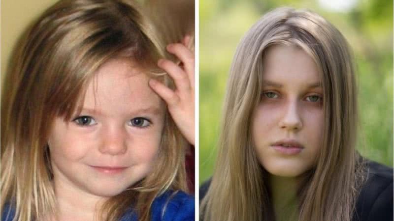 A pequena Madeleine McCann e a jovem que afirma ser ela - Divulgação / Instagram