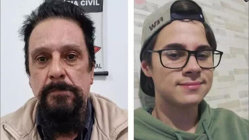 Paulo Cupertino e o jovem ator Rafael Miguel - Divulgação / Polícia Civil e arquivo pessoal