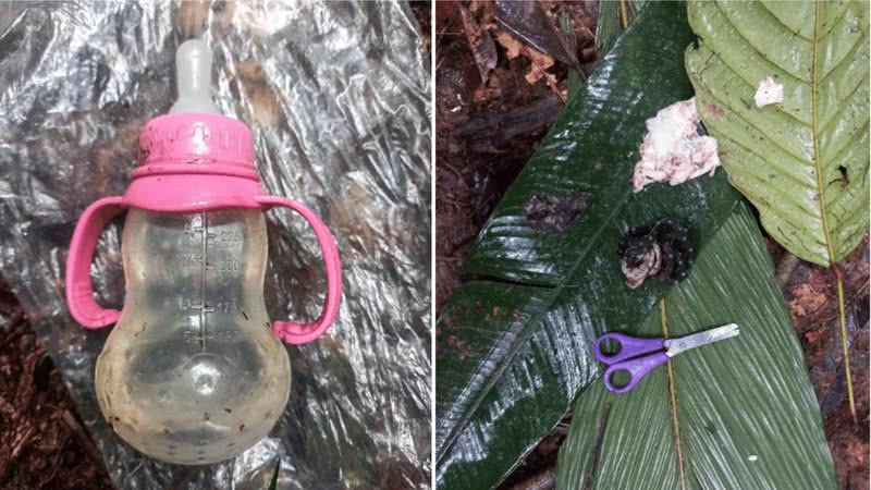 Objetos das crianças desaparecidas foram encontrados - Divulgação / Fuerzas Militares de Colombia