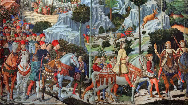 Pintura do século XV retratando membros da família Médici - Wikimedia Commons / Benozzo Gozzoli