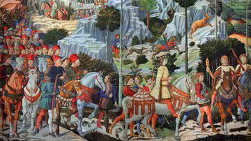 Pintura do século XV retratando membros da família Médici - Wikimedia Commons / Benozzo Gozzoli