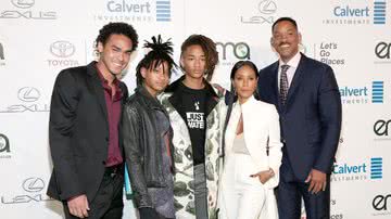 Trey, Willow, Jaden, Jada e Will Smith (da esquerda para a direita) - Getty Images