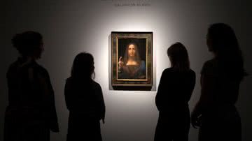 Quadro "Salvator Mundi" em exposição - Getty Images