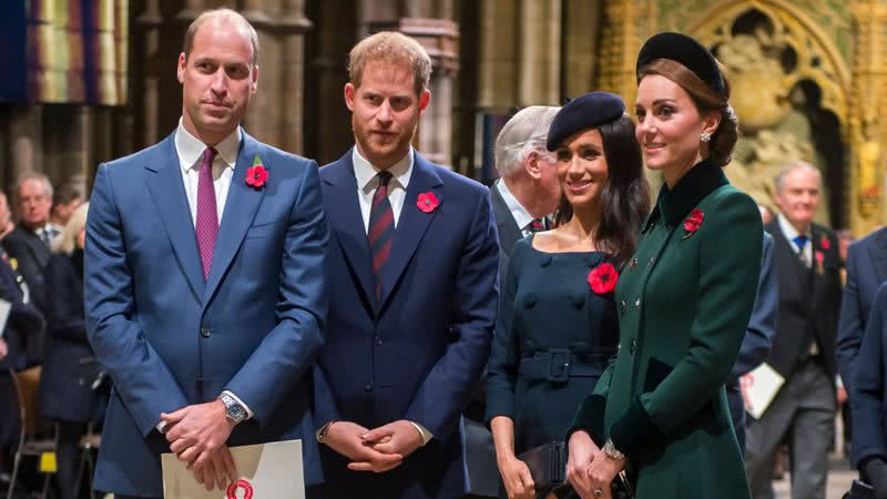 William, Harry, Meghan e Kate - Getty Images