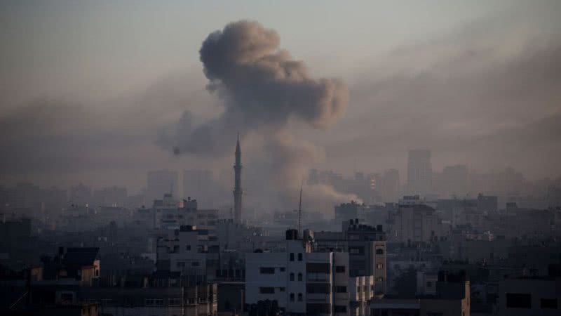 Faixa de Gaza bombardeada por Israel - Getty Images