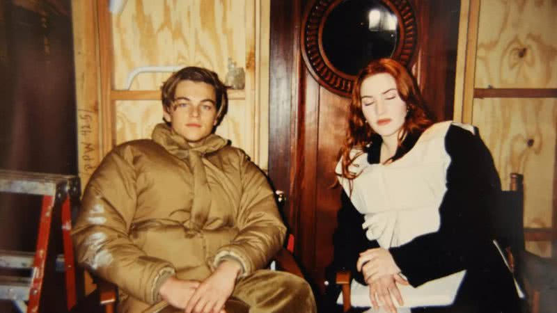 Leonardo DiCaprio e Kate Winslet no set de 'Titanic - Divulgação/Henry Aldridge & Son