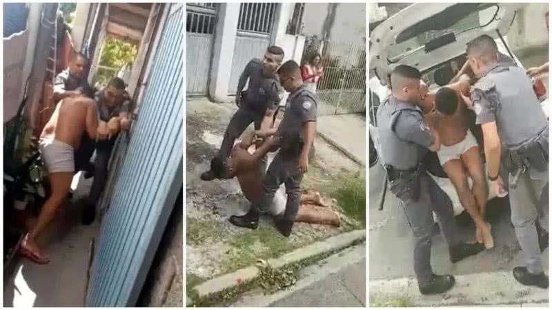 O inspetor de alunos foi agredido pelos policiais - Divulgação