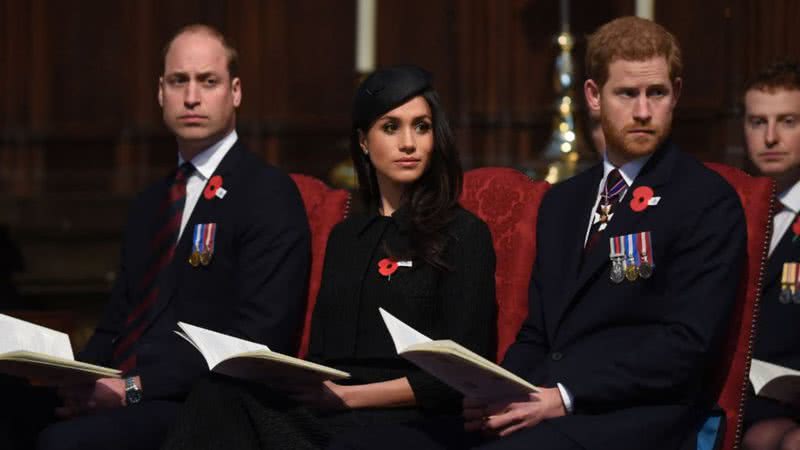 William, Meghan e Harry no ano de 2018 - Getty Images