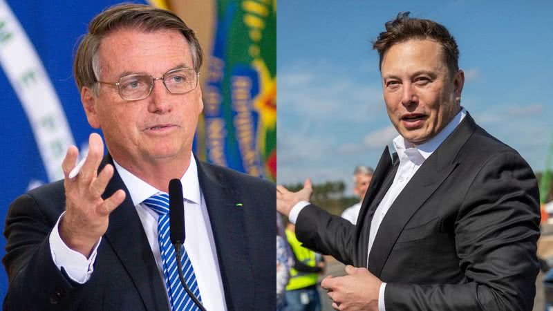 Jair Bolsonaro e Elon Musk - Getty Images