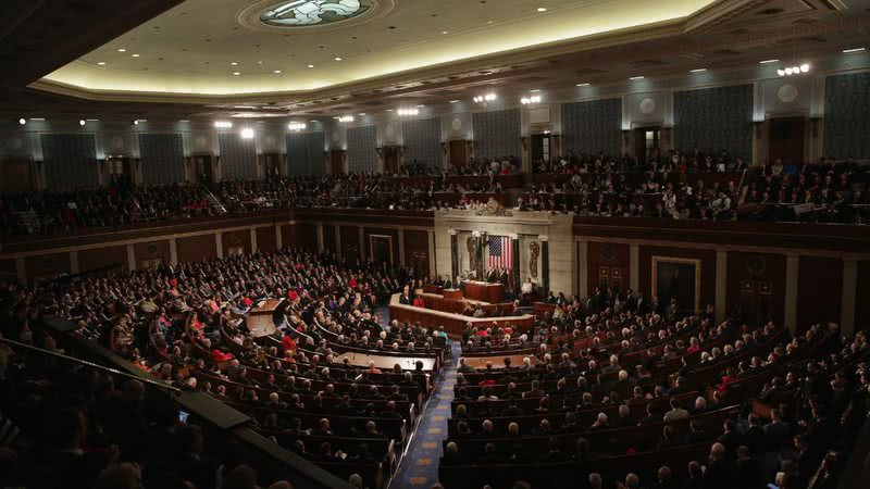 Foto tirada em reunião do COngresso Americano - Getty Images