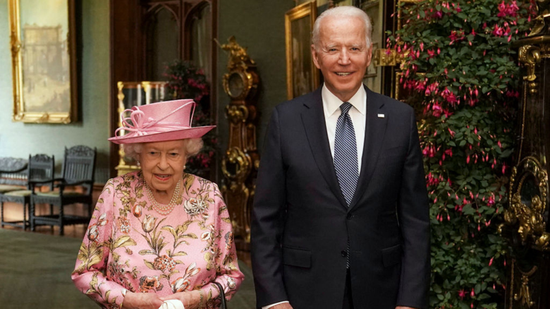 Rainha Elizabeth II e o presidente Joe Biden - Getty Images