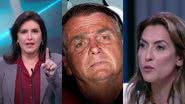 Á esquerda Simone Tebet, ao centro Jair Bolsonaro e à direita Soraya Thronicke - Reprodução/Vídeo/Youtube e Getty Images