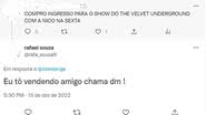 Print de publicações no Twitter - Divulgação / Redes sociais