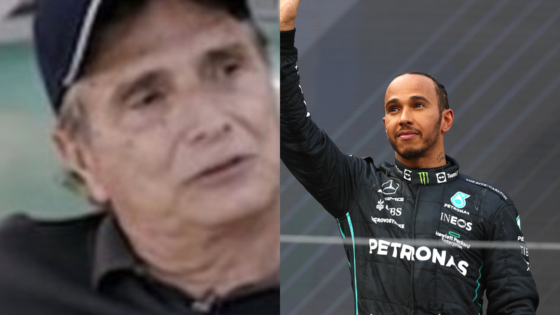 Nelson Piquet e Lewis Hamilton - Divulgação/Youtube/Metrópoles e Getty Images