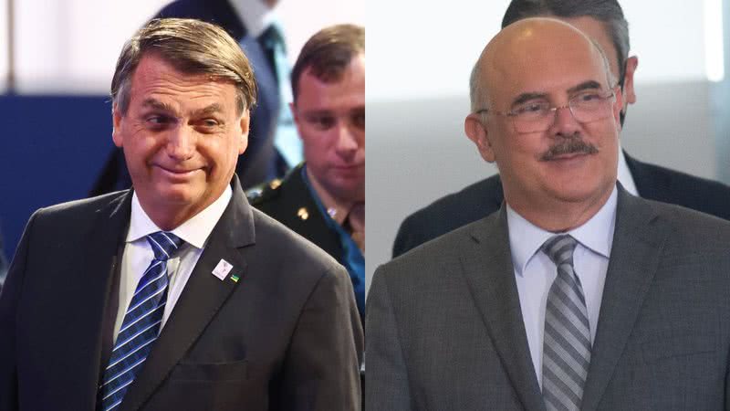 Presidente Jair Bolsonaro e o ex-ministro da Educação, Milton Ribeiro - Getty Images