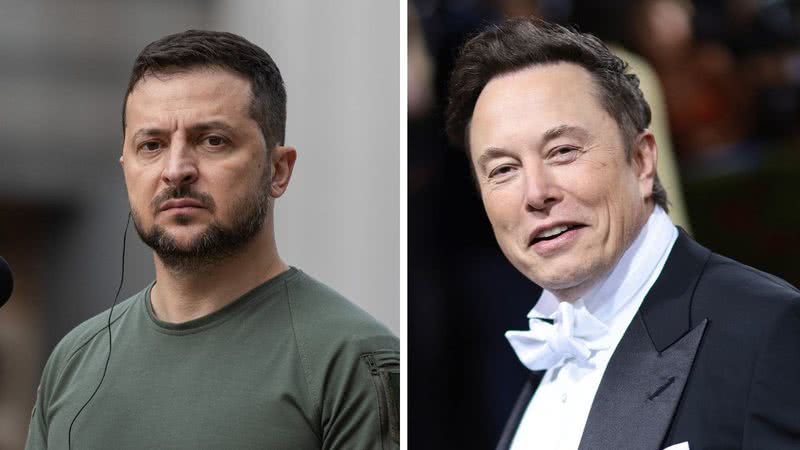 Volodymyr Zelensky e Elon Musk - Getty Images