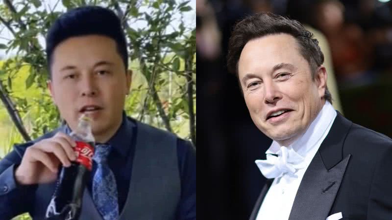 Jovem chinês Yilong Ma e Elon Musk - Divulgação/ Twitter e Getty Images