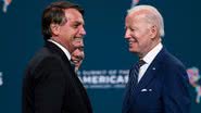 Jair Bolsonaro e Joe Biden durante encontro nos EUA - Getty Images