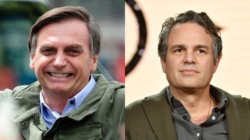 Presidente Jair Bolsonaro e ator de Hulk, Mark Ruffalo - Getty Images